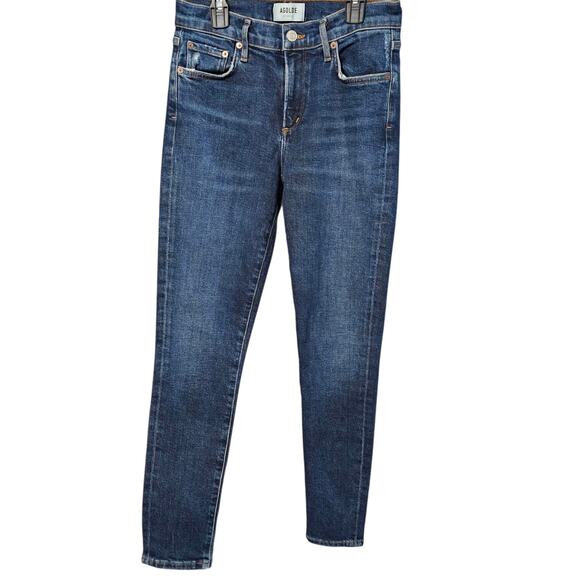 Agolde Sophie Mid Rise Ankle Skinny Denim Blue Jean Button Fly Size 26 - Picture 1 of 9
